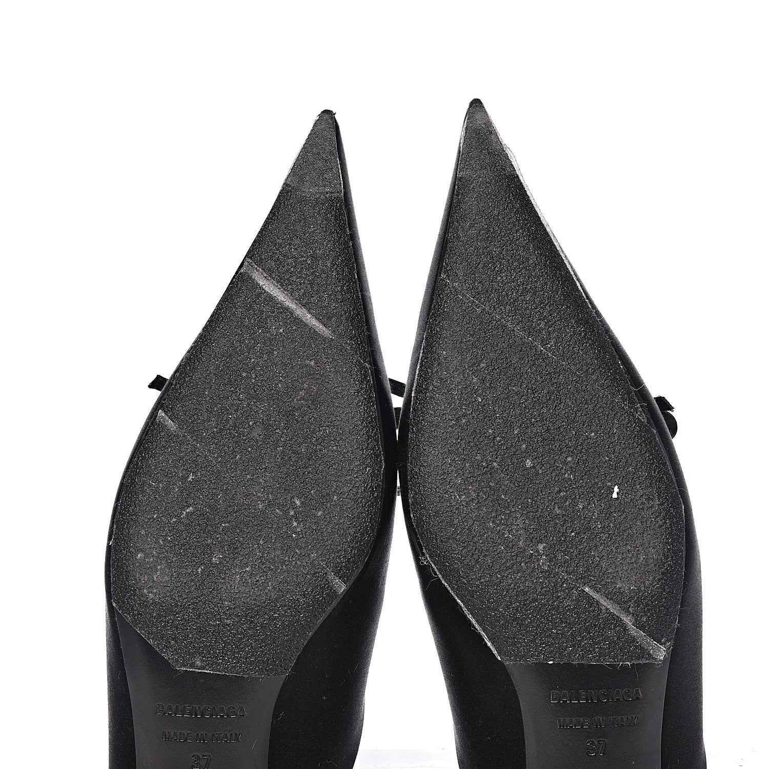 Balenciaga Satin Pointed Toe Knife 40mm Mules 37 Black 9 of 13