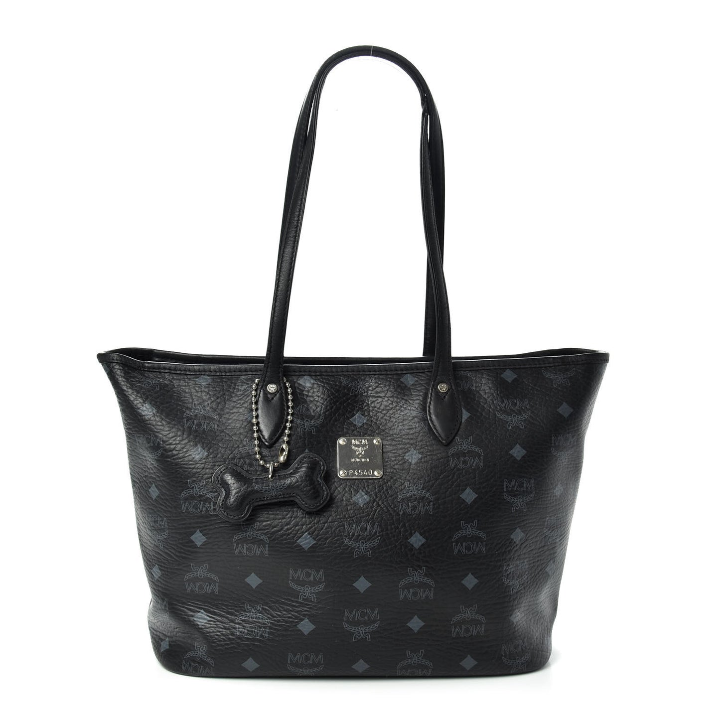 Visetos Dog Bone Shopper Tote Black