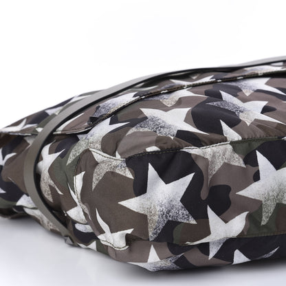 Valentino Garavani Nylon Printed Camustars Rockstud Messenger Bag Army Green White 5 of 9