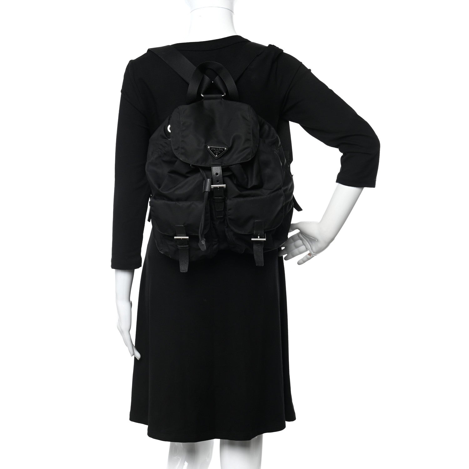 Prada Tessuto Nylon Vela Backpack Black 2 of 12