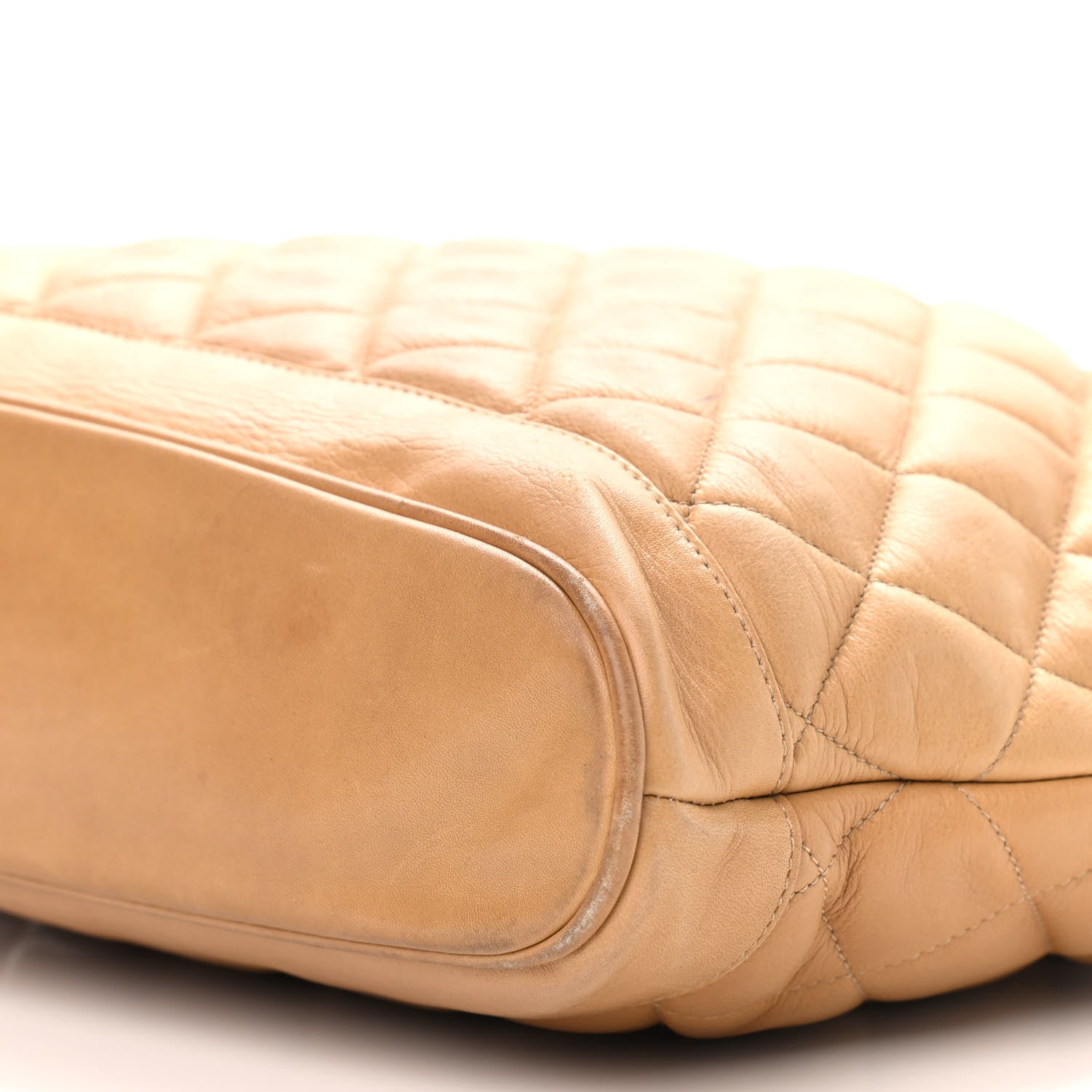 Chanel Lambskin Quilted Shopper Tote Beige 18 of 18