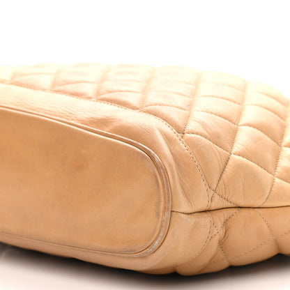 Chanel Lambskin Quilted Shopper Tote Beige 18 of 18