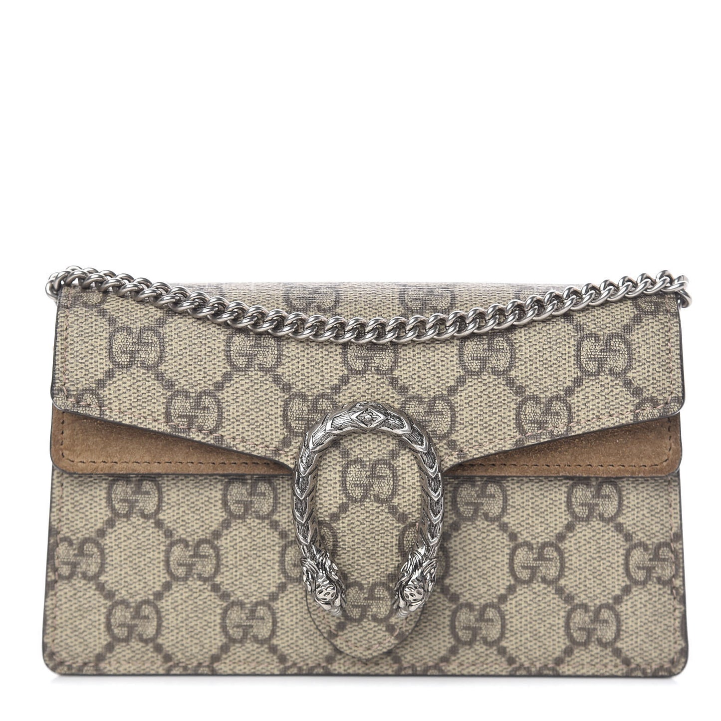 GG Supreme Monogram Super Mini Dionysus Shoulder Bag Taupe