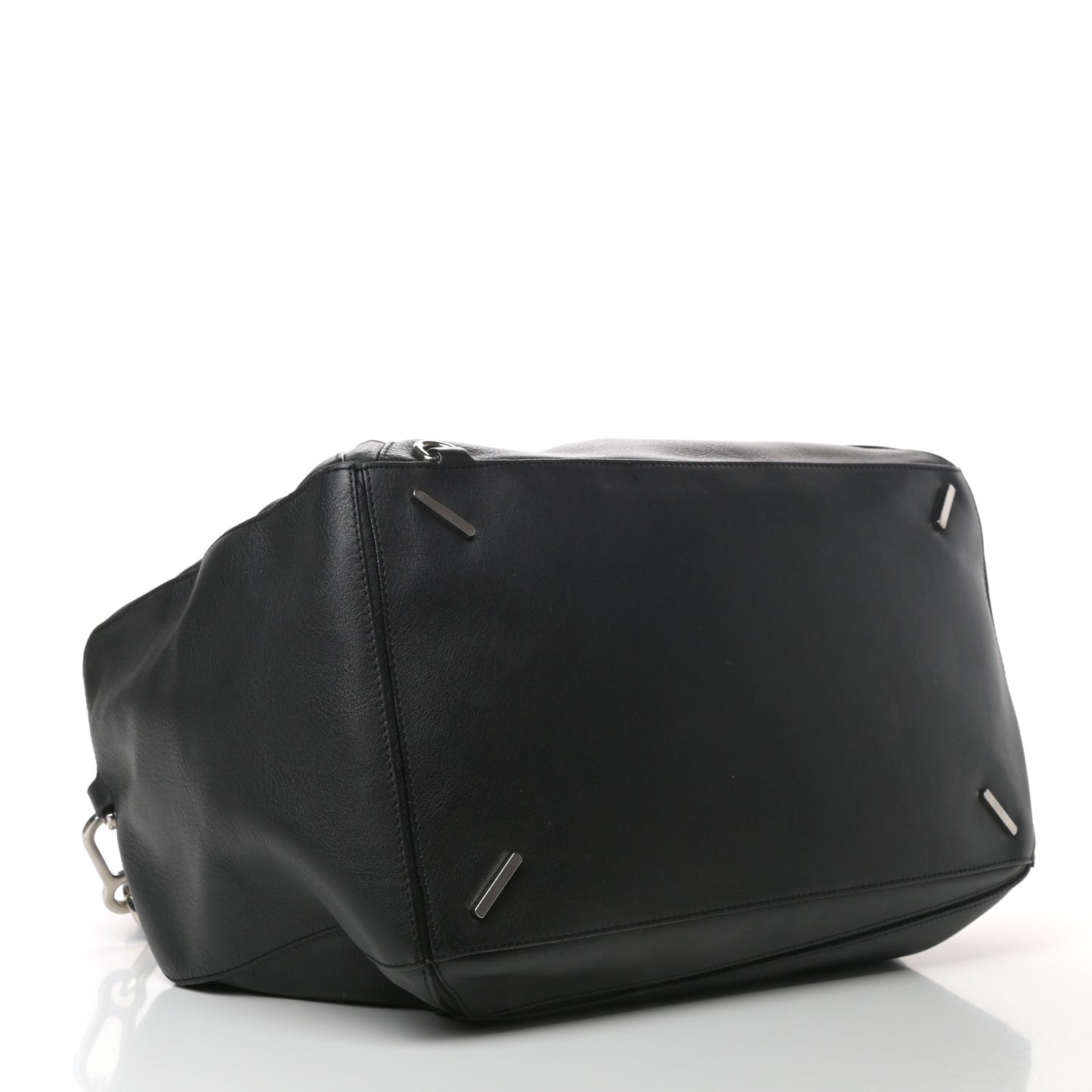 Calfskin Large Zipper Puzzle Bag Black