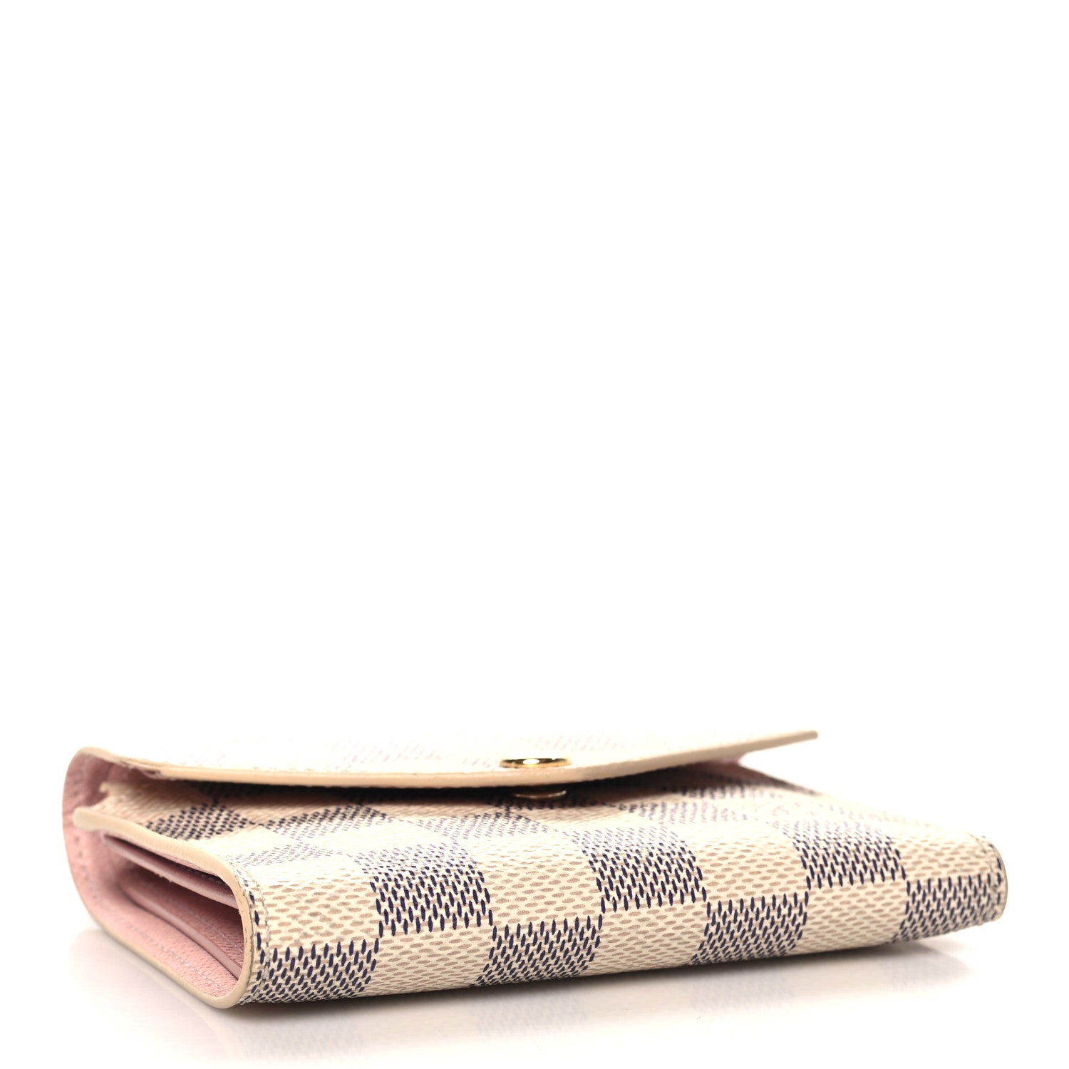 Louis Vuitton Damier Azur Victorine Wallet Rose Ballerine 4 of 7