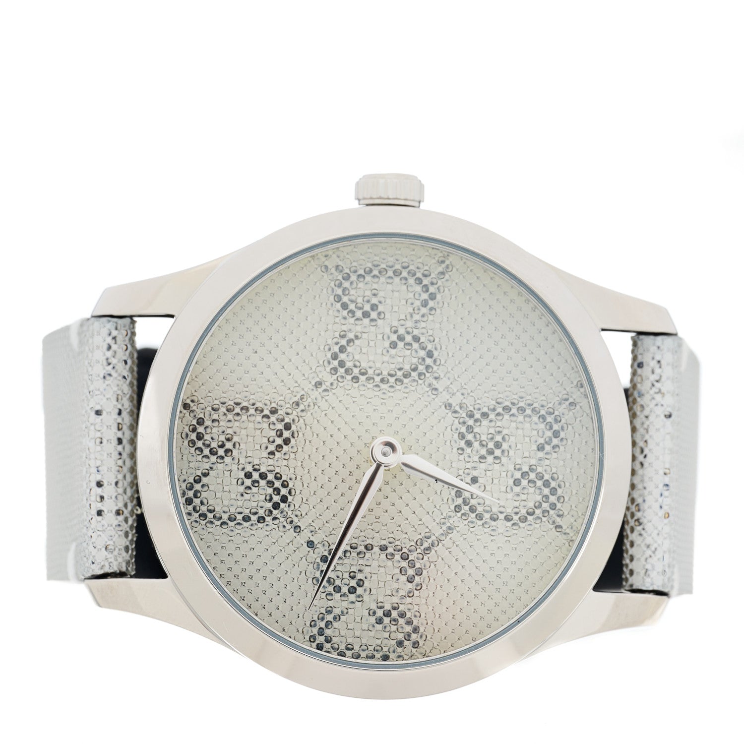 Gucci Stainless Steel Calfskin 38mm G-Timeless GG Hologram Quartz Watch 2 of 5