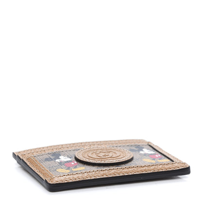 Gucci X DISNEY Mini Vintage GG Supreme Monogram Mickey Mouse Card Holder Beige Vintage Sun Oil 4 of 7