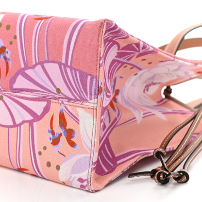 Loewe Canvas Calfskin Waterlily Print Paulas Ibiza Small Cushion Tote 9 of 9