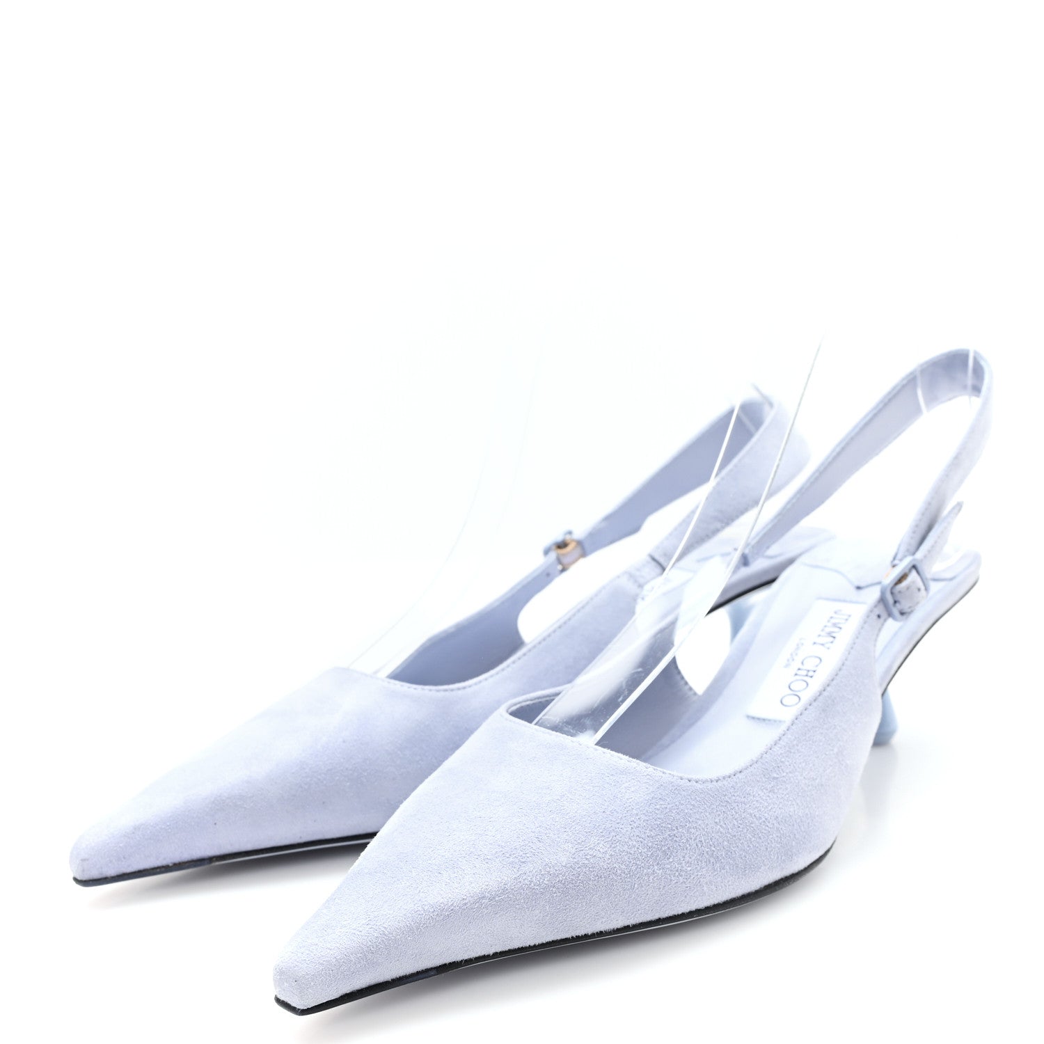 Jimmy Choo Suede Amel 50 Slingback Pumps 39 Blue 4 of 8