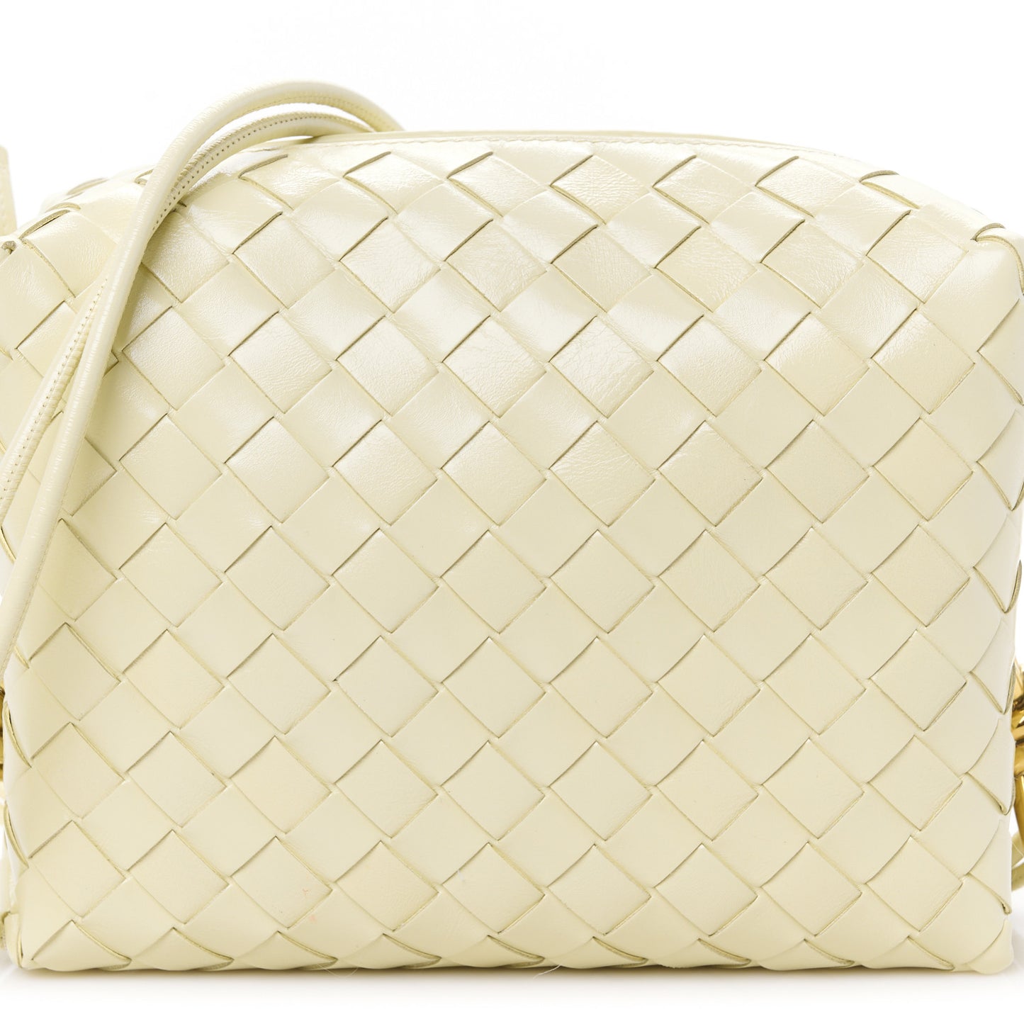 Nappa Intrecciato Small Loop Camera Bag Yellow Maze