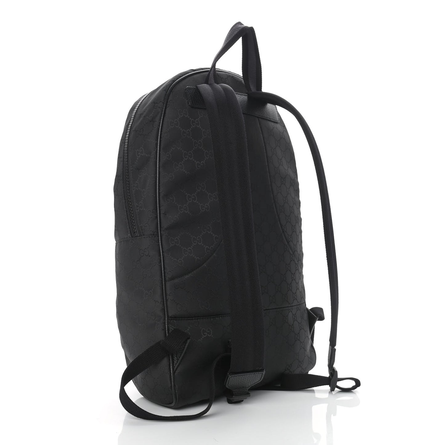 Nylon Monogram Slim Backpack Black