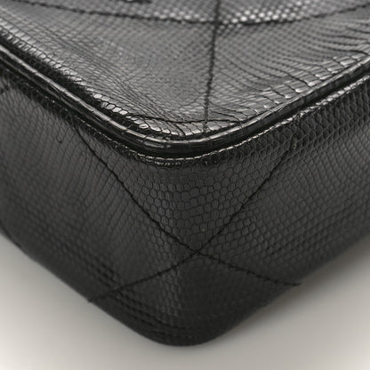 Chanel Lizard Diamond Quilted Small Tassel Camera Case Black 9 of 10