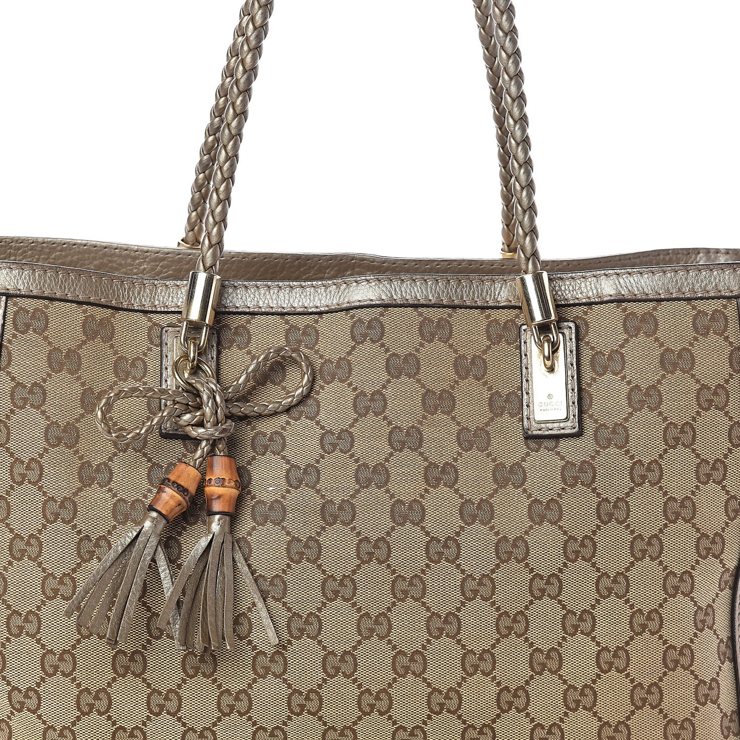 Monogram Medium Bella Tote Gold