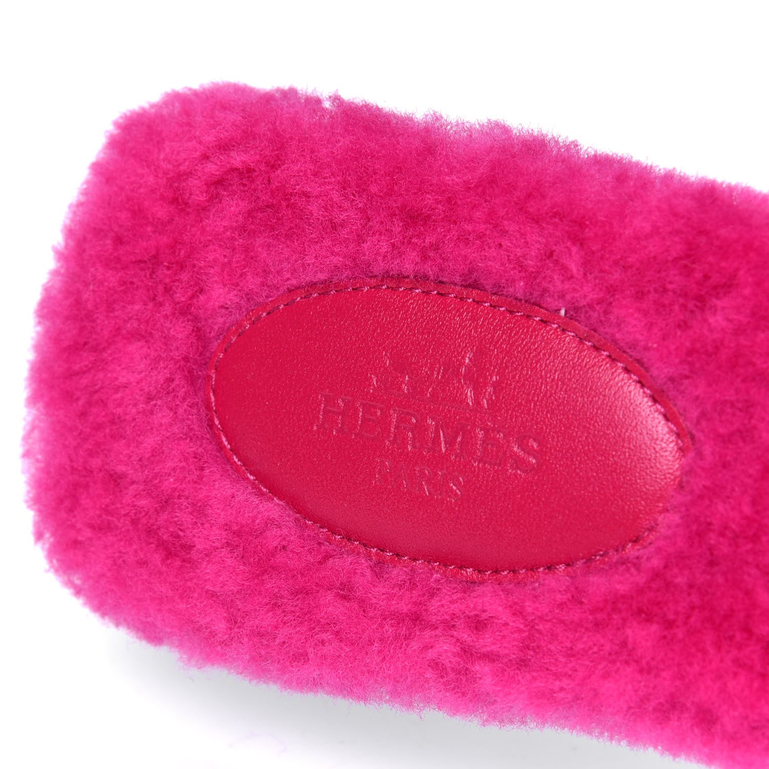 Hermes Woolskin Oran Sandals 37.5 Rose Fuchsia 9 of 9