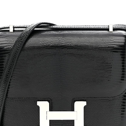 Hermes Lizard Constance 18 Black 9 of 12
