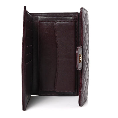 Chanel Caviar Quilted Large Flap Wallet Burgundy 5 of 6