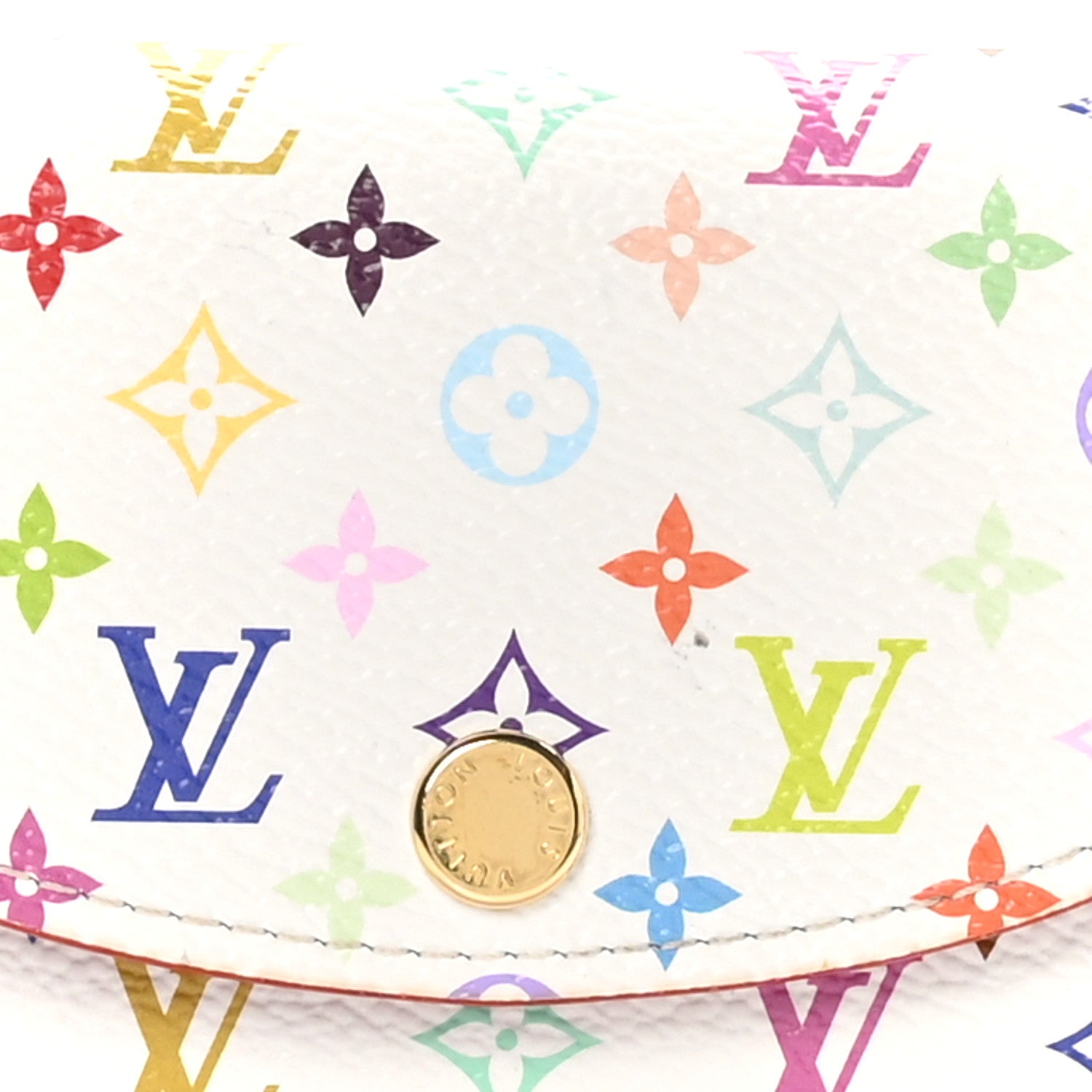 Louis Vuitton LV X TM Monogram Multicolor Rosalie Coin Purse White Kawaii Pink 8 of 9