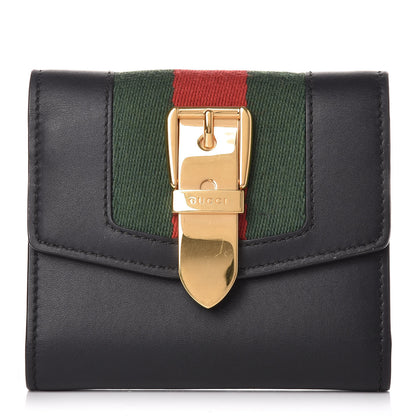Gucci Calfskin Sylvie Wallet Black 1 of 7