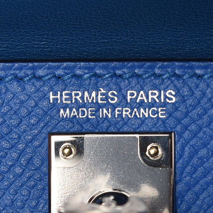 Hermes Epsom Mini Kelly Sellier 20 Bleu Zellige 8 of 11