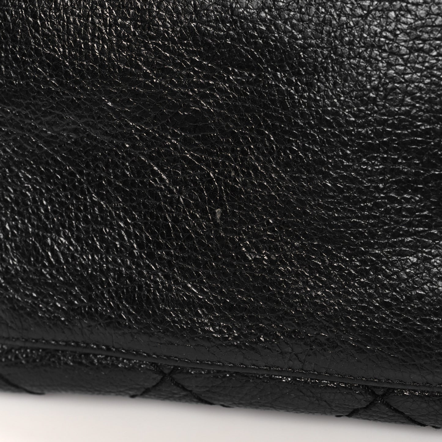 Glazed Calfskin Large On The Road Tote Black