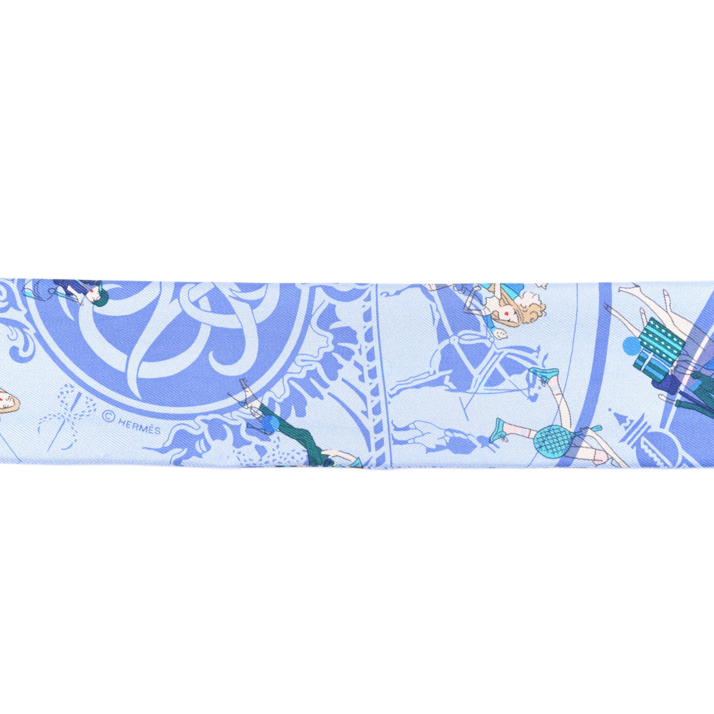 Silk Ex-Libris Les Parisiennes Twilly Ciel Turquoise Lavender