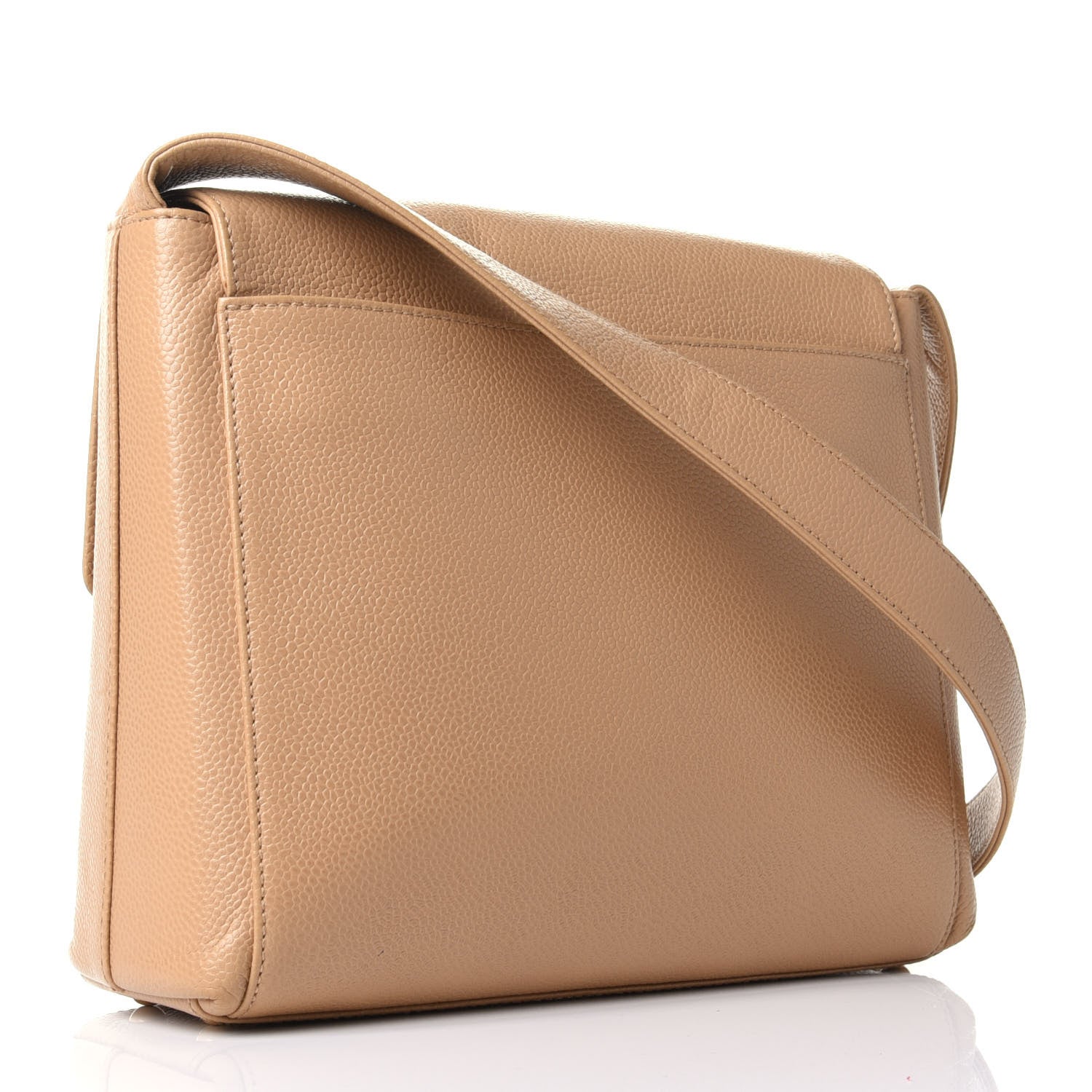 Chanel Caviar Flap Shoulder Bag Beige 2 of 4