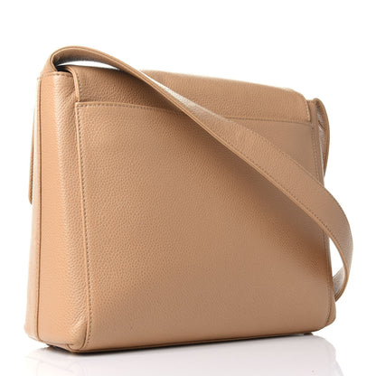 Chanel Caviar Flap Shoulder Bag Beige 2 of 4