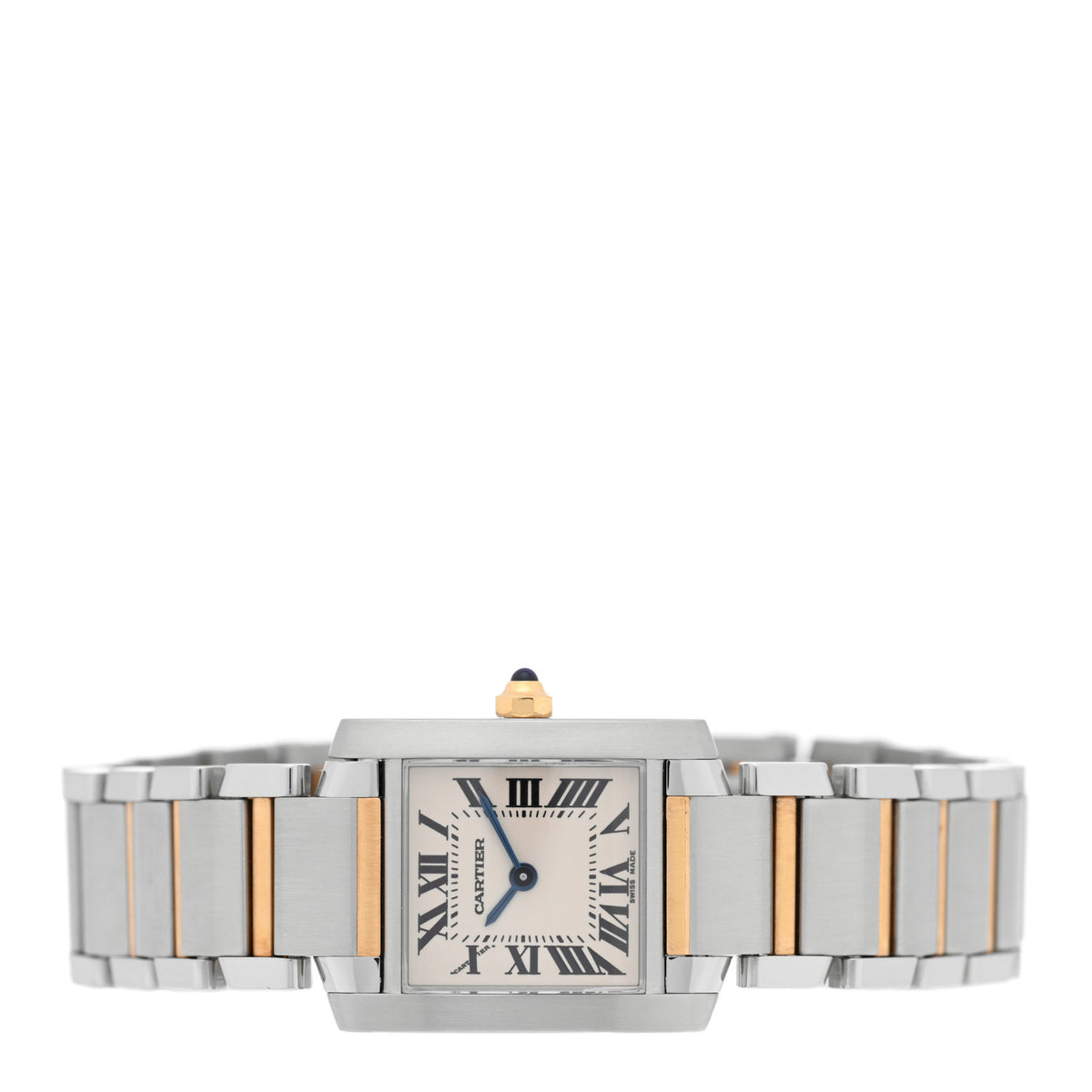 Cartier Stainless Steel 18K Yellow Gold 20mm Tank Francaise Quartz Watch 2 of 4