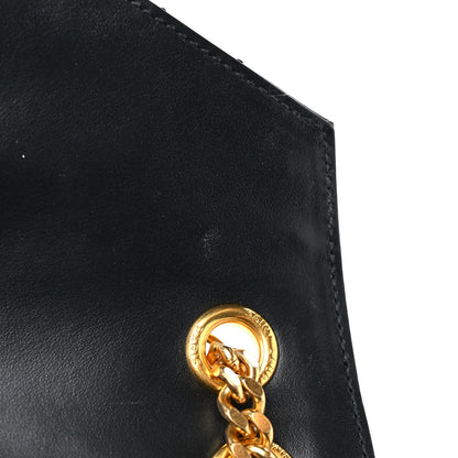 Saint Laurent Grain De Poudre Textured Mixed Matelasse Triquilt Medium Monogram Satchel Black 10 of 11