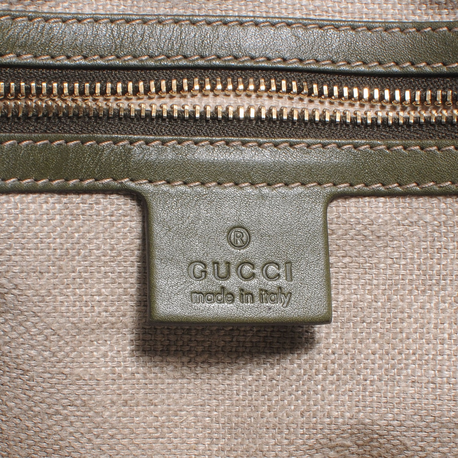 Gucci Ostrich Medium Pelham Tote Green 7 of 8
