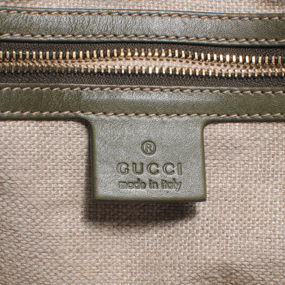 Gucci Ostrich Medium Pelham Tote Green 7 of 8