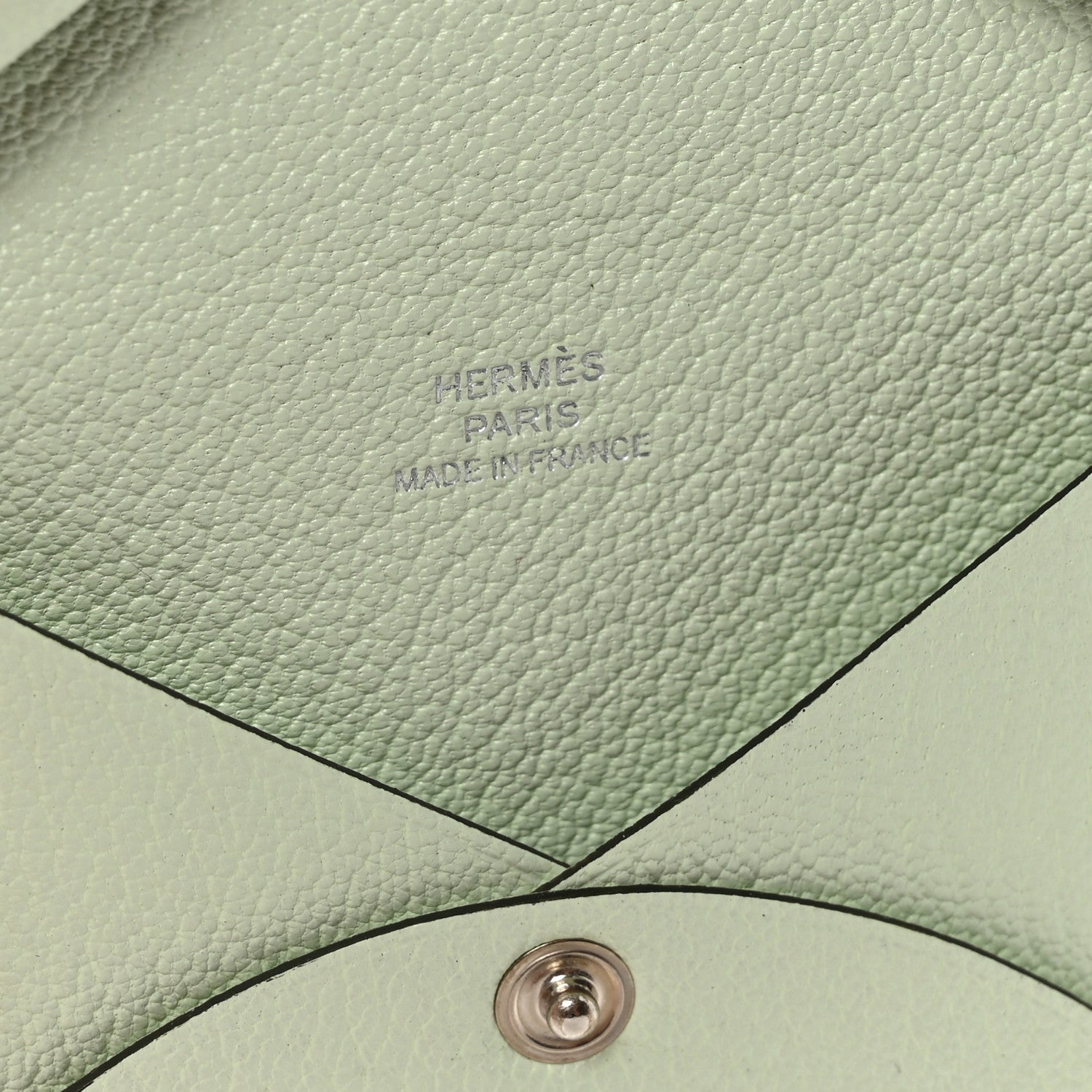 Hermes Chevre Mysore Calvi Card Case Vert Fizz 6 of 8
