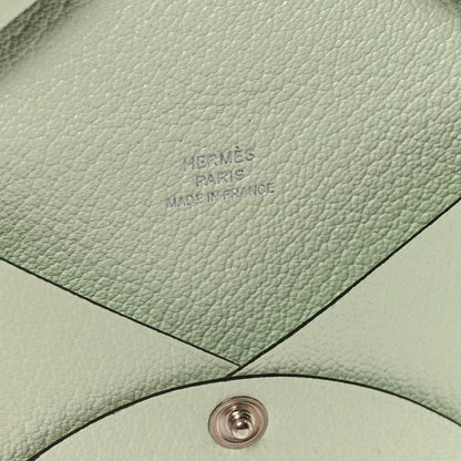 Hermes Chevre Mysore Calvi Card Case Vert Fizz 6 of 8