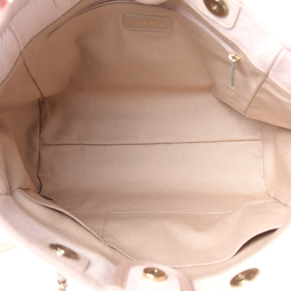 Chanel Mixed Fibers Calfskin Small Deauville Tote Beige 5 of 10