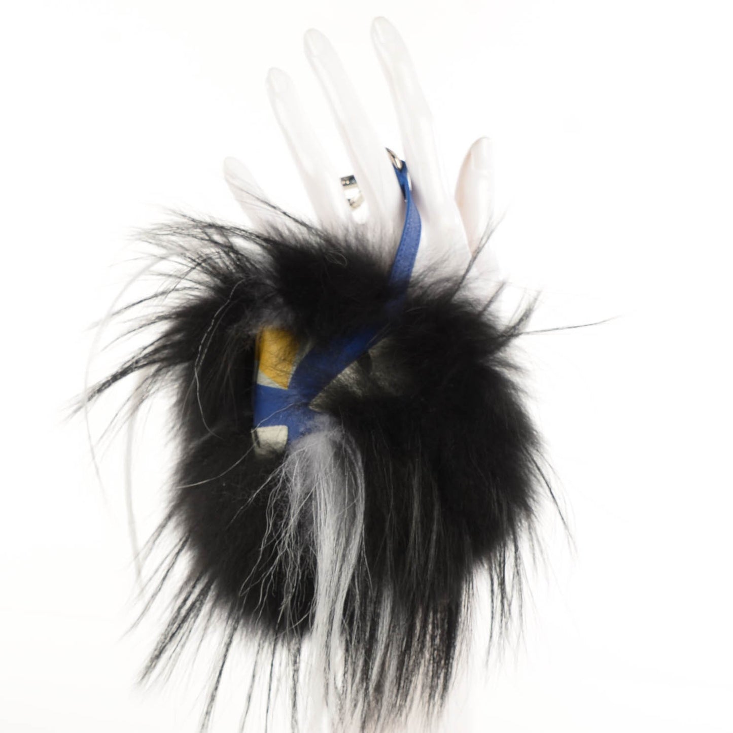 Fox Fur Vitello Monster Bag Bug Charm Ocean Multicolor