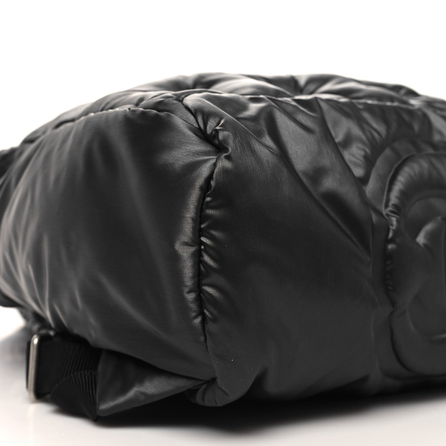 Nylon Embossed Small Doudoune Backpack Black