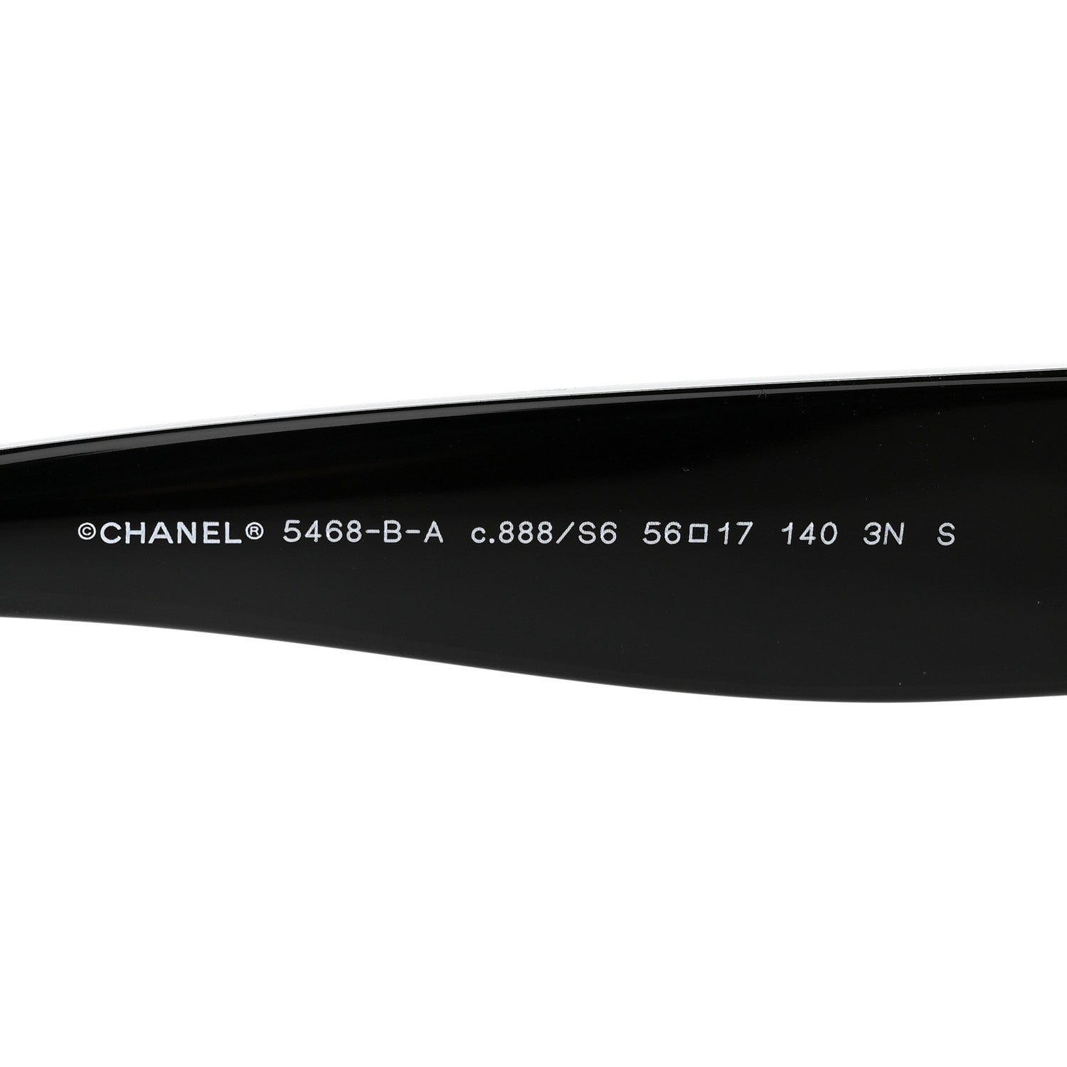 Chanel Acetate Rectangle CC Sunglasses 5468-B-A Black 5 of 9