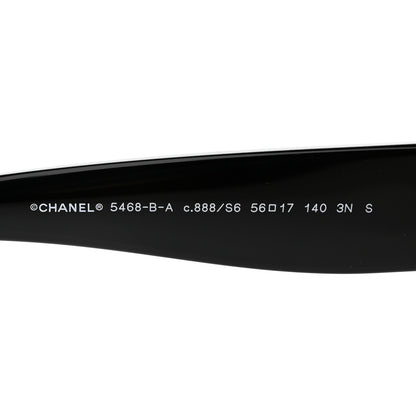 Chanel Acetate Rectangle CC Sunglasses 5468-B-A Black 5 of 9