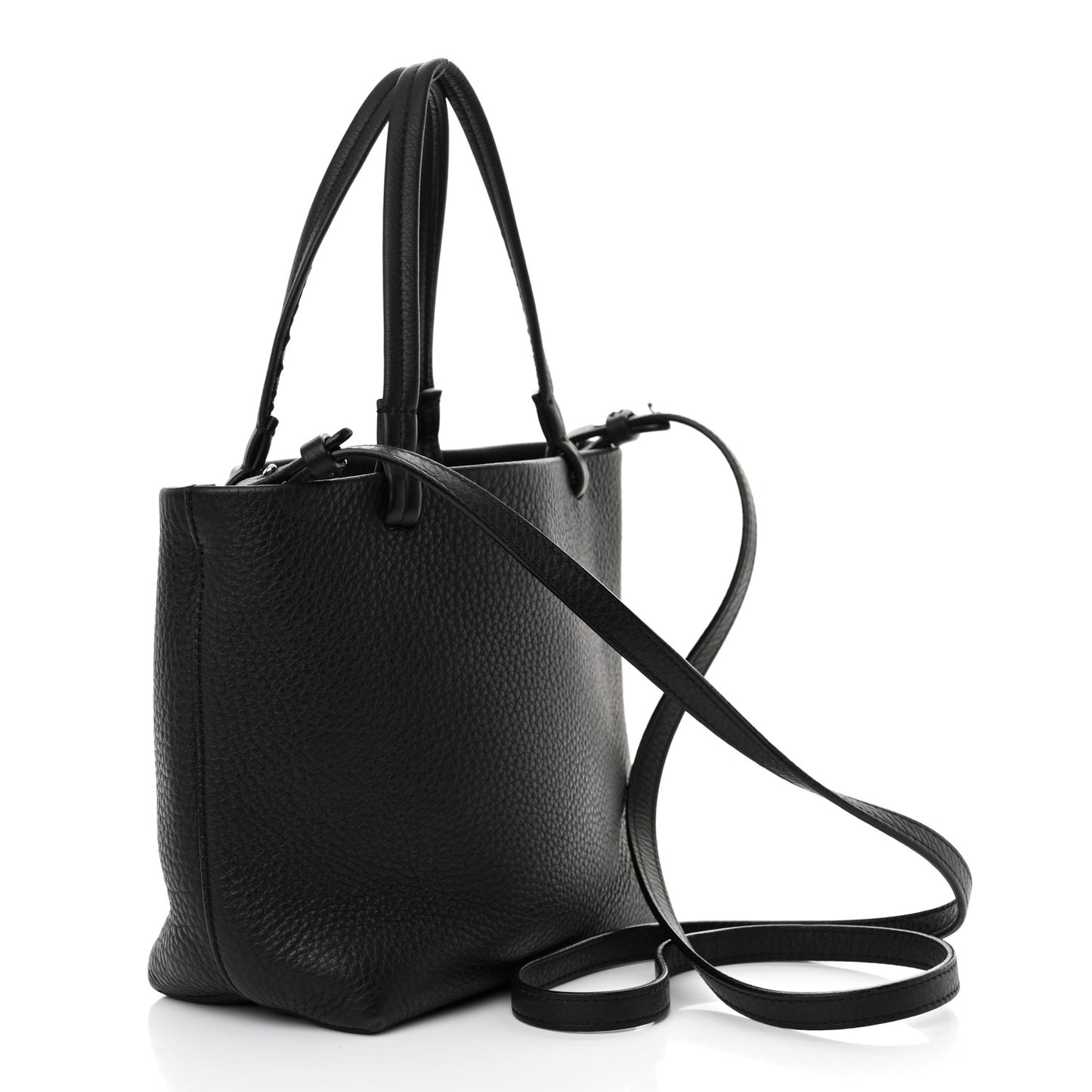 Grained Calfskin Small Park Tote Black