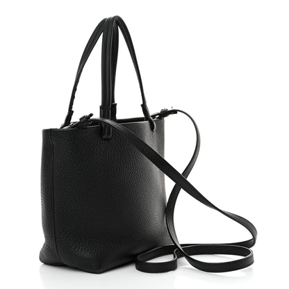 The Row Grained Calfskin Small Park Tote Black 3 of 13