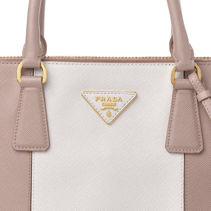 Prada Saffiano Lux Bi-Color Promenade Tote Cammeo Talco 13 of 13