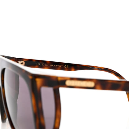 Gucci Acetate Shield Sunglasses GG0467S Havana 6 of 8