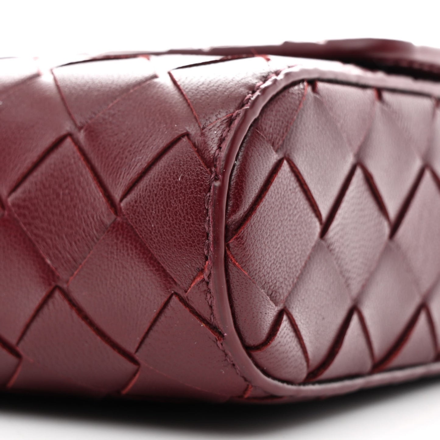 Nappa Intrecciato Mini Andiamo Crossbody Bag Barolo