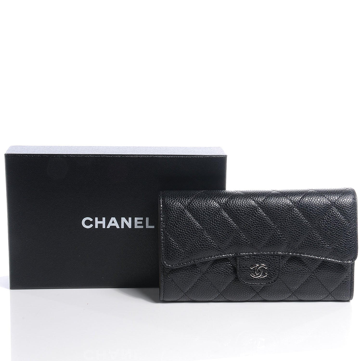 Chanel Caviar Quilted Large Flap Wallet Black 4 of 7