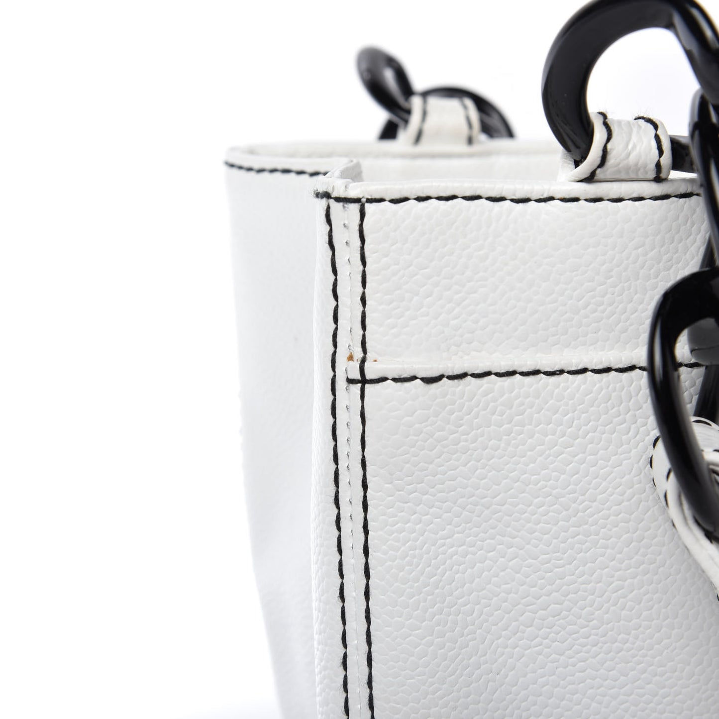Caviar Bekko Chain Tote White