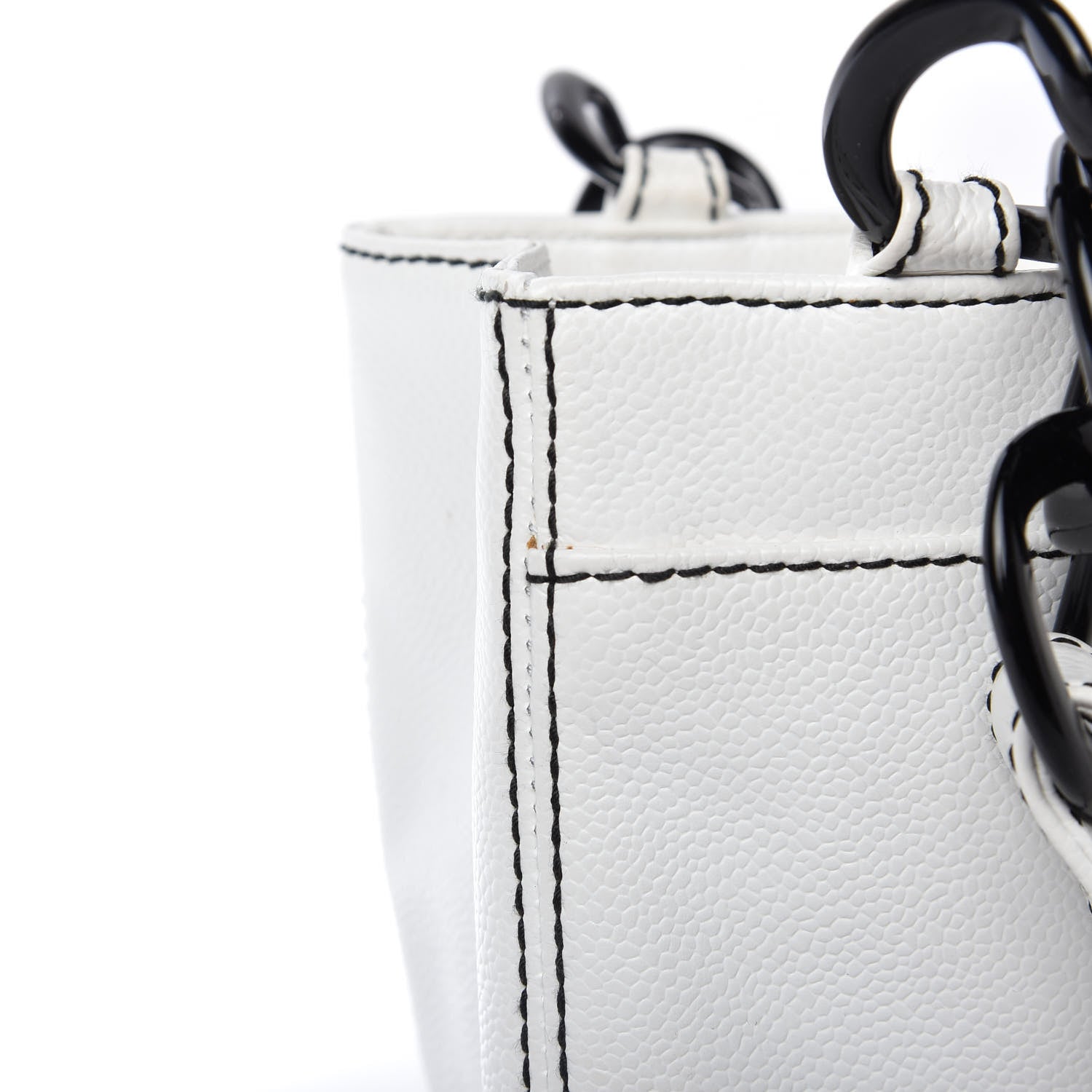 Chanel Caviar Bekko Chain Tote White 13 of 14