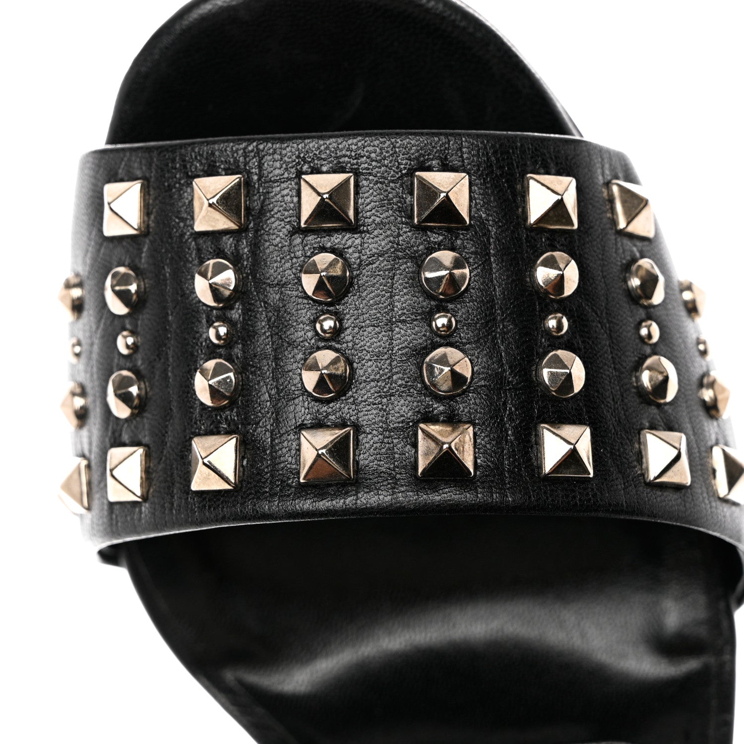 Gucci Malaga Kid Studded Leila Ankle Strap Platform Sandals 35.5 Black 10 of 11