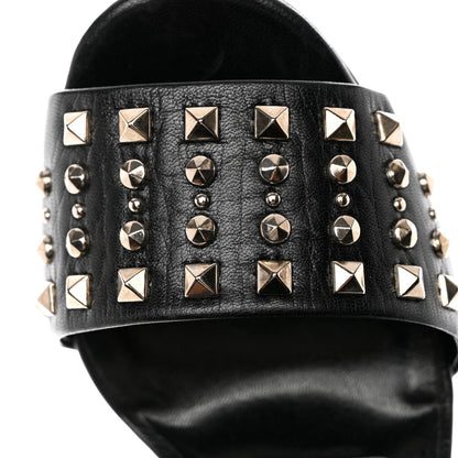 Gucci Malaga Kid Studded Leila Ankle Strap Platform Sandals 35.5 Black 10 of 11