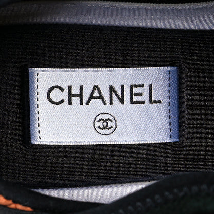 Chanel Velvet Calfskin Mixed Fibers Mens CC Sneakers 44 Blue Green 8 of 8