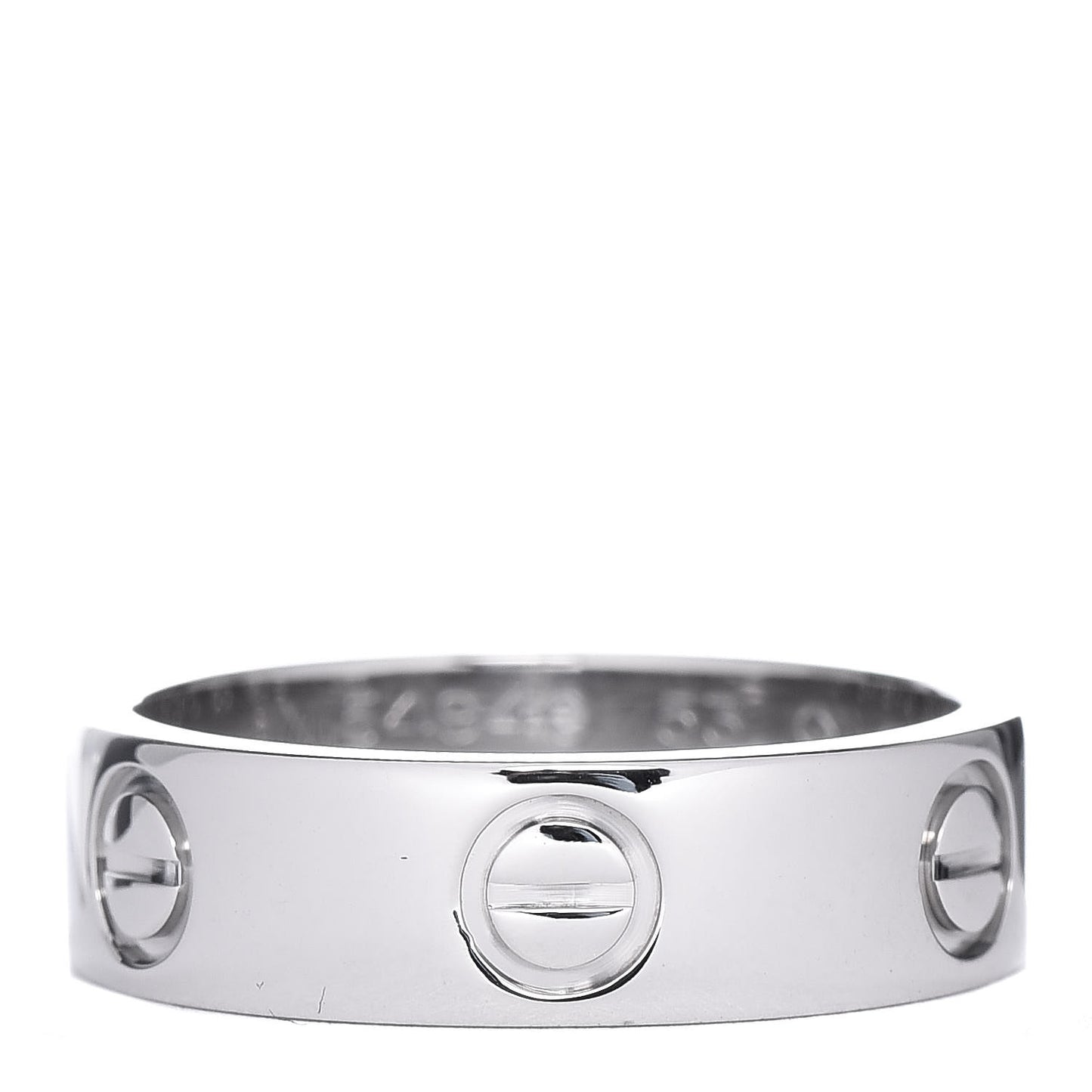 18K White Gold 5.5mm LOVE Ring 53 6.25